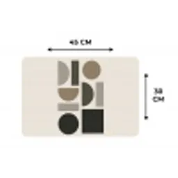 Natuurlijke tinten - Grafisch - Verticale compositie Placemat vinyl groot -specs