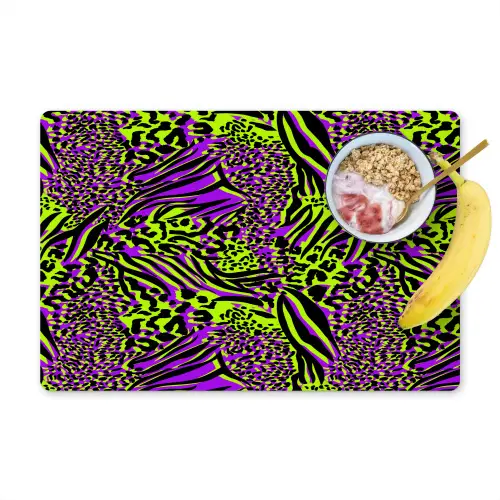 Neon - Paars - Dieren - Patroon Placemat vinyl groot 368 -zzzproduct_Kitchenyeah-website