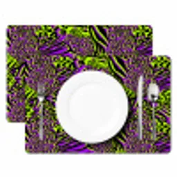 Neon - Paars - Dieren - Patroon Placemat vinyl groot 368 -zzsfeer2_Kitchenyeah-website