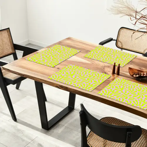 Organisch - Lila - Groen - Patroon Placemat vinyl groot 368 -zzsfeer4_Kitchenyeah-website