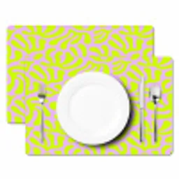 Organisch - Lila - Groen - Patroon Placemat vinyl groot 368 -zzsfeer2_Kitchenyeah-website