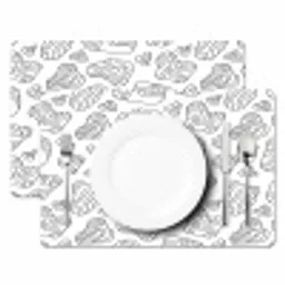 Organisch - Lijnen - Zwart Placemat vinyl groot 368 -zzsfeer2_Kitchenyeah-website