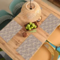 Oosters - Bloemen - Beige - Grijs Placemat vinyl groot 368 -zzsfeer5_Kitchenyeah-website