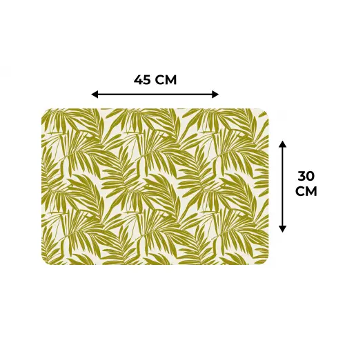 Palmblad - Patroon - Groen Placemat vinyl groot 368 -specs