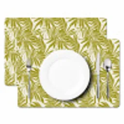 Palmblad - Patroon - Groen Placemat vinyl groot 368 -zzsfeer2_Kitchenyeah-website