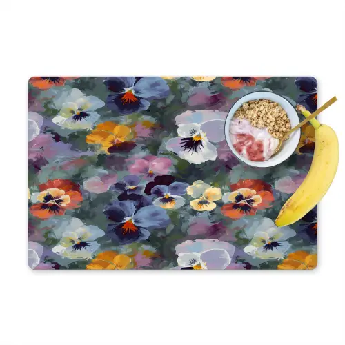 Pastel - Viooltjes - Groen - Patroon Placemat vinyl groot 368 -zzzproduct_Kitchenyeah-website
