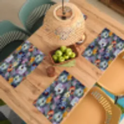 Pastel - Viooltjes - Groen - Patroon Placemat vinyl groot 368 -zzsfeer5_Kitchenyeah-website