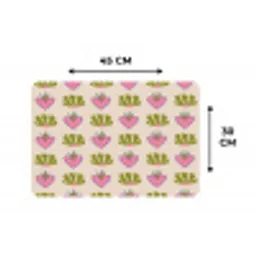 Patroon - Beige - Hartjes - Bloemen Placemat vinyl groot 368 -specs