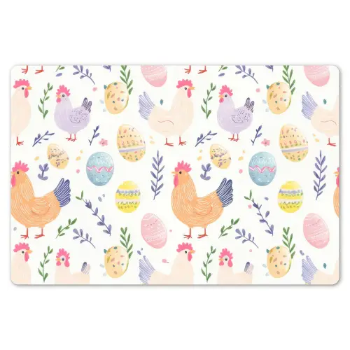 Patroon - Kip - Paaseieren Placemat vinyl groot -zzsfeer1_Kitchenyeah-website