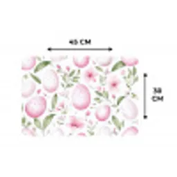 Patroon - Eieren - Roze - Pasen Placemat vinyl groot -specs