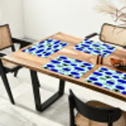 Patroon - Oog - Mint - Blauw Placemat vinyl groot 368 -zzsfeer4_Kitchenyeah-website