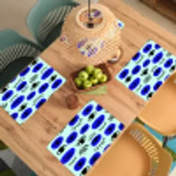 Patroon - Oog - Mint - Blauw Placemat vinyl groot 368 -zzsfeer5_Kitchenyeah-website