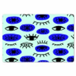 Patroon - Oog - Mint - Blauw Placemat vinyl groot 368 -zzsfeer1_Kitchenyeah-website
