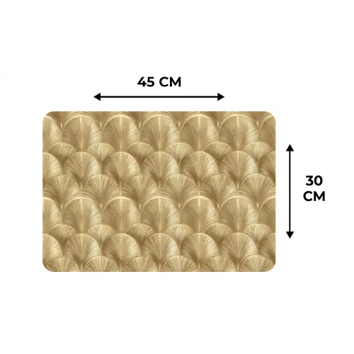 Patroon - Waaier - Goud Placemat vinyl groot 368 -specs
