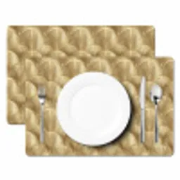 Patroon - Waaier -  Goud Placemat vinyl groot 368 -zzsfeer2_Kitchenyeah-website