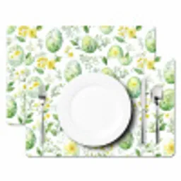 Patroon - Groen - Eieren Placemat vinyl groot -zzsfeer2_Kitchenyeah-website