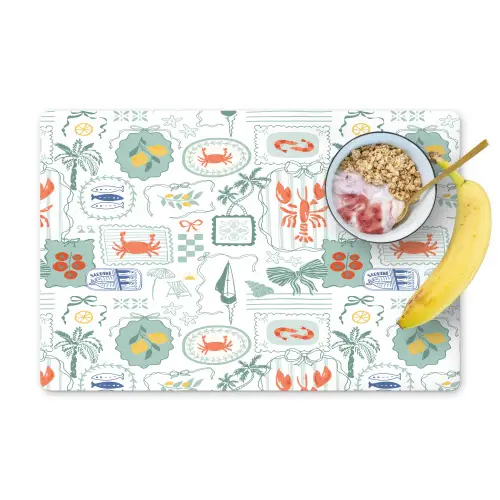 Zee - Sfeer - kreeft - Citroen Placemat vinyl groot 368 -zzzproduct_Kitchenyeah-website