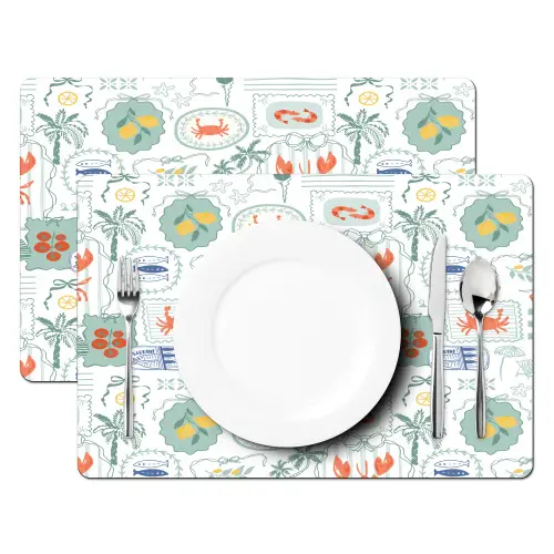 Zee - Sfeer - kreeft - Citroen Placemat vinyl groot 368 -zzsfeer2_Kitchenyeah-website