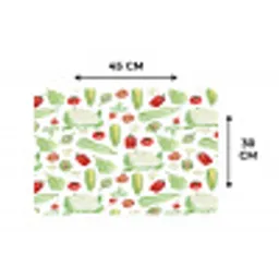 Patroon - Groen - Rood - Groente Placemat vinyl groot 368 -specs