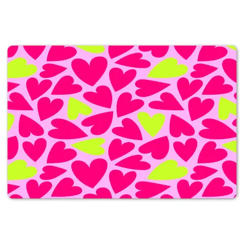 Patroon - Hart - Roze - Groen Placemat vinyl groot 368 -zzsfeer1_Kitchenyeah-website