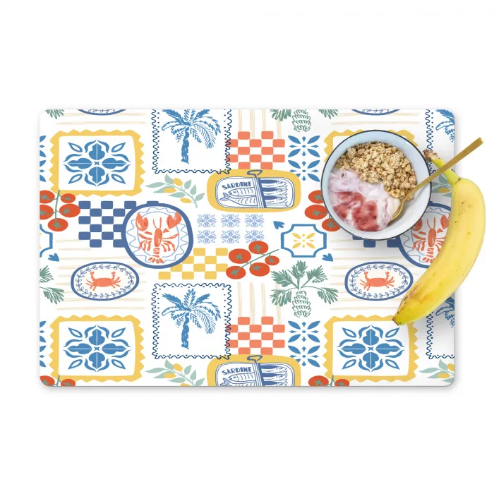 Zee - Sfeer - Tomaat - Mozaïek Placemat vinyl groot 368 -zzzproduct_Kitchenyeah-website