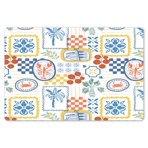 Zee - Sfeer - Tomaat - Mozaïek Placemat vinyl groot 368 -zzsfeer1_Kitchenyeah-website