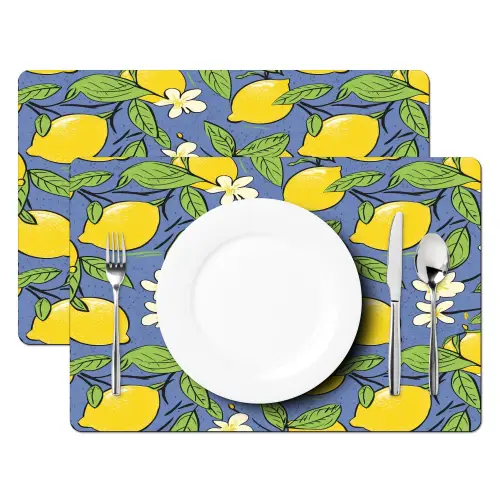 Patroon - Citroen - Illustratie Placemat vinyl groot 368 -zzsfeer2_Kitchenyeah-website