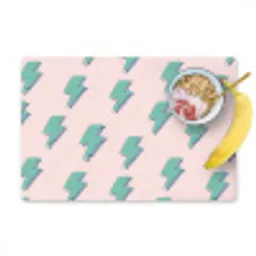 Patroon - Bliksem - Roze - Groen Placemat vinyl groot 368 -zzzproduct_Kitchenyeah-website