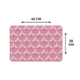 Patroon - Roze - Hartjes Placemat vinyl groot 368 -specs
