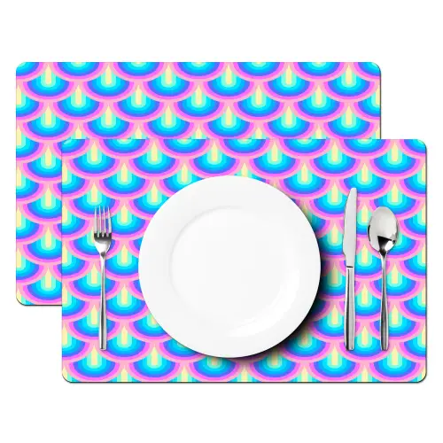 Patroon - Regenboogwaaier - Neon Placemat vinyl groot 368 -zzsfeer2_Kitchenyeah-website