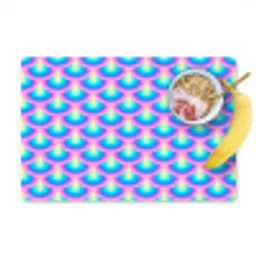 Patroon - Regenboogwaaier - Neon Placemat vinyl groot 368 -zzzproduct_Kitchenyeah-website