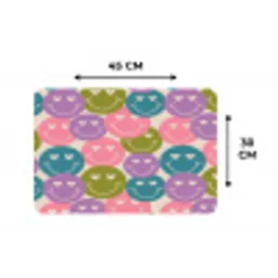 Patroon - Smiley - Kleurrijk - Hartjes Placemat vinyl groot 368 -specs