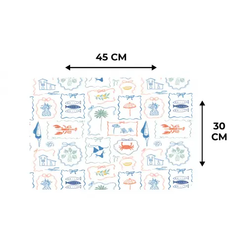Zee - Sfeer - Strand - Multi Placemat vinyl groot 368 -specs
