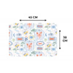 Zee - Sfeer -  Krab - Blauw Placemat vinyl groot 368 -specs