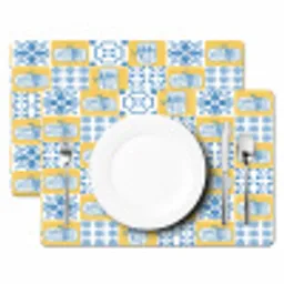 Zee - Geel - Blauw - Wit Placemat vinyl groot 368 -zzsfeer2_Kitchenyeah-website