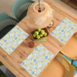 Zee - Geel - Blauw - Wit Placemat vinyl groot 368 -zzsfeer5_Kitchenyeah-website