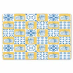 Zee - Geel - Blauw - Wit Placemat vinyl groot 368 -zzsfeer1_Kitchenyeah-website