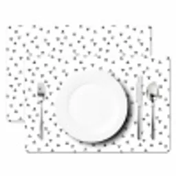 Patroon - Driehoek - Zwart wit Placemat vinyl groot -zzsfeer2_Kitchenyeah-website