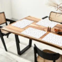 Patroon - Driehoek - Zwart wit Placemat vinyl groot -zzsfeer4_Kitchenyeah-website