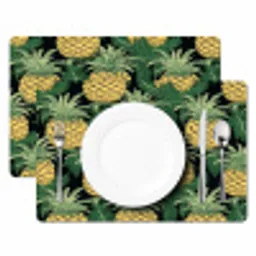 Patroon - Tropisch - Ananas - Illustratie Placemat vinyl groot 368 -zzsfeer2_Kitchenyeah-website