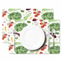 Patroon - Groente - Aquarel Placemat vinyl groot 368 -zzsfeer2_Kitchenyeah-website