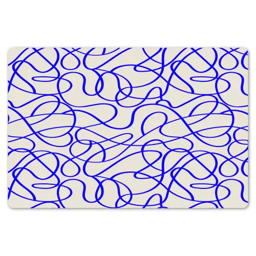 Patronen - Beige - Blauw - Lijnen Placemat vinyl groot 368 -zzsfeer1_Kitchenyeah-website