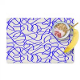 Patronen - Beige - Blauw - Lijnen Placemat vinyl groot 368 -zzzproduct_Kitchenyeah-website
