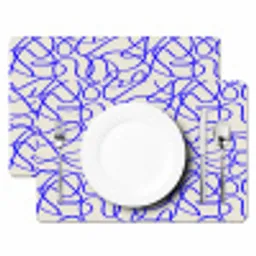 Patronen - Beige - Blauw - Lijnen Placemat vinyl groot 368 -zzsfeer2_Kitchenyeah-website