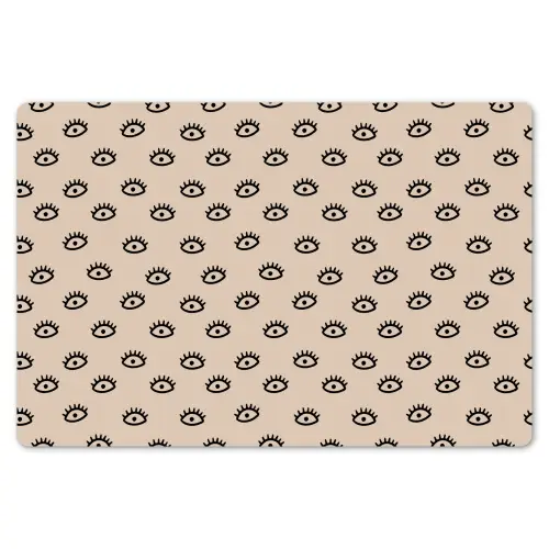 Patronen - Oog - Beige Placemat vinyl groot -zzsfeer1_Kitchenyeah-website