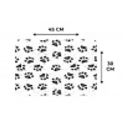 Paw - Pattern -Black Placemat vinyl groot 368 -specs