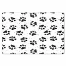 Paw - Pattern -Black Placemat vinyl groot 368 -zzsfeer1_Kitchenyeah-website