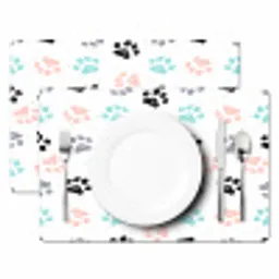 Paw - Pattern - Color Placemat vinyl groot 368 -zzsfeer2_Kitchenyeah-website