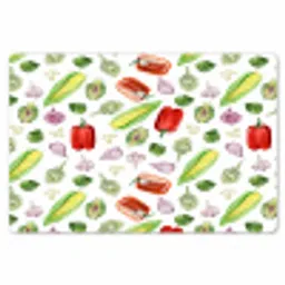 Paprika - Maïs - Patroon - Groente Placemat vinyl groot 368 -zzsfeer1_Kitchenyeah-website