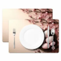 Roze - Bloesems - Eieren Placemat vinyl groot -zzsfeer2_Kitchenyeah-website